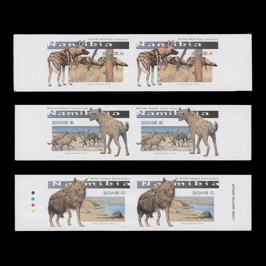 Namibia 2016 (Variety) Large Canines imperf pairs