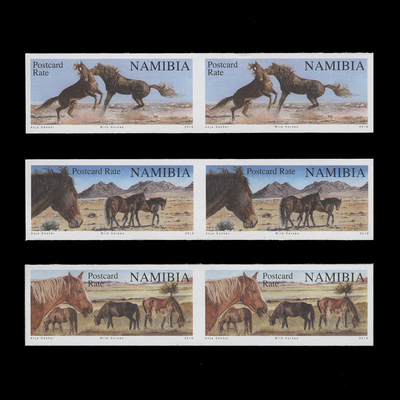 Namibia 2016 (Variety) Wild Horses imperf pairs
