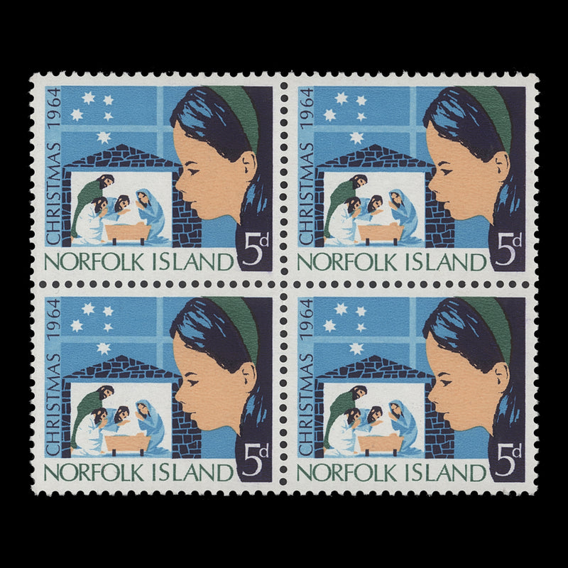 Norfolk Island 1964 (MNH) 5d Christmas block