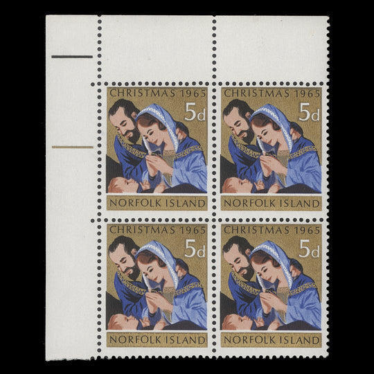 Norfolk Island 1965 (MNH) 5d Christmas block