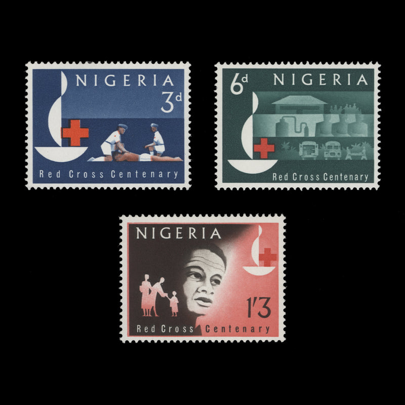 Nigeria 1963 (MNH) Red Cross Centenary set