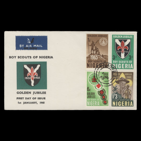 Nigeria 1965 Scouting Golden Jubilee first day cover, LAGOS