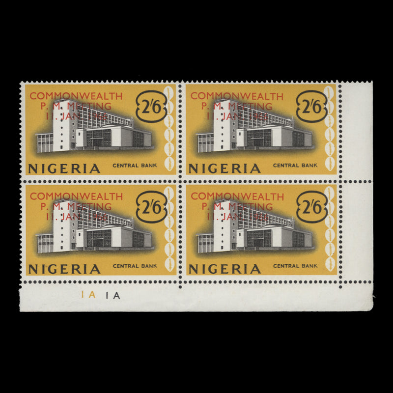 Nigeria 1966 (MNH) Prime Ministers' Meeting plate block