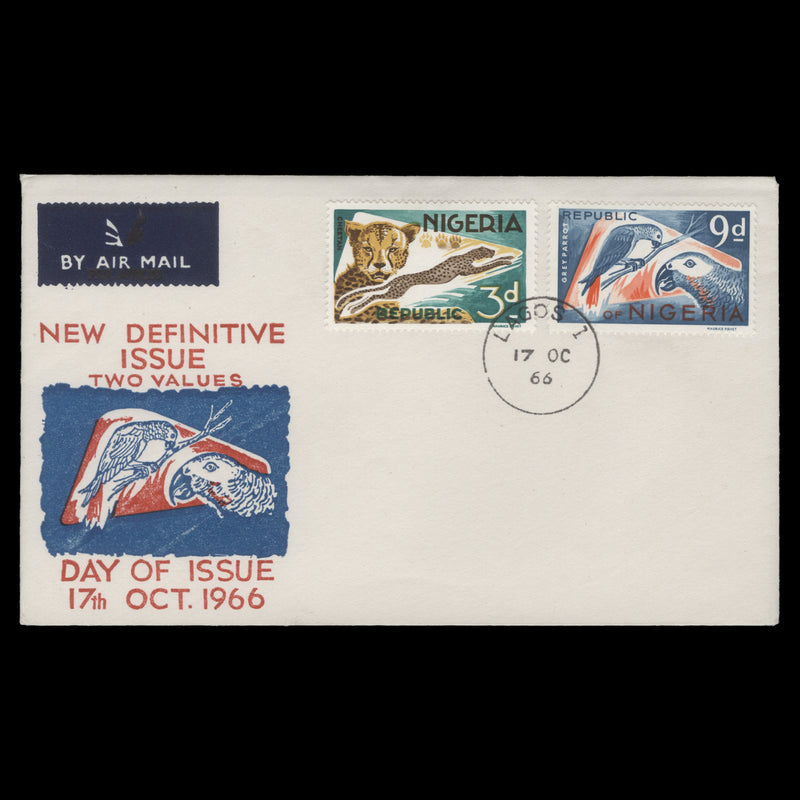 Nigeria 1966 Wildlife Definitives first day cover, LAGOS