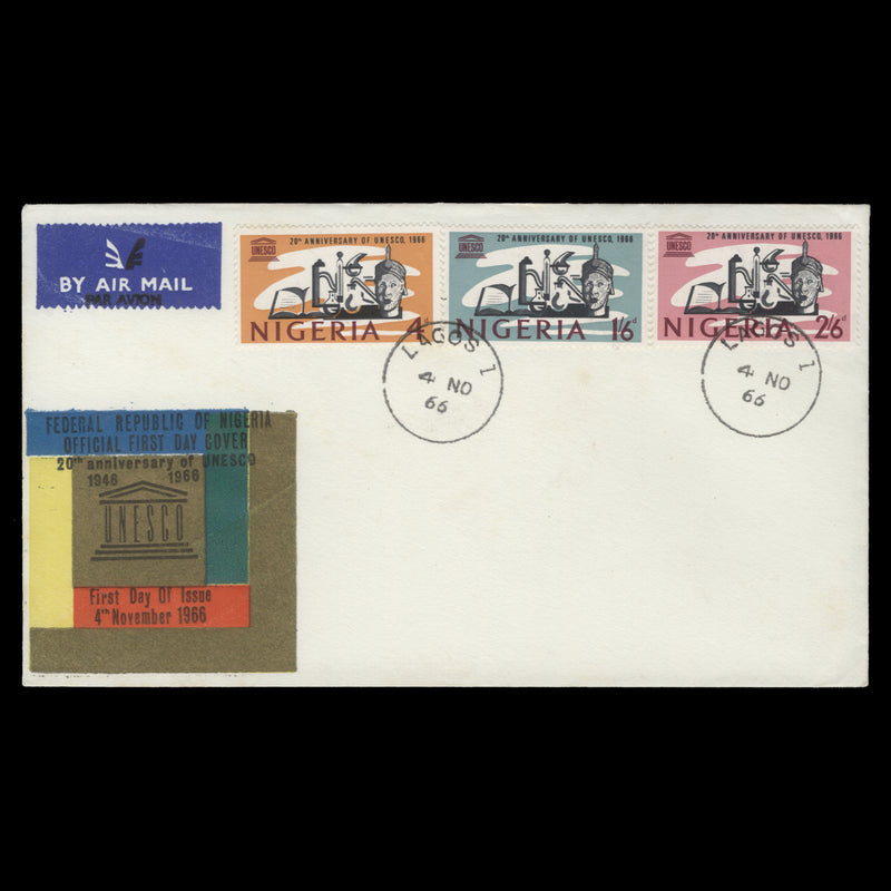 Nigeria 1966 UNESCO Anniversary first day cover, LAGOS