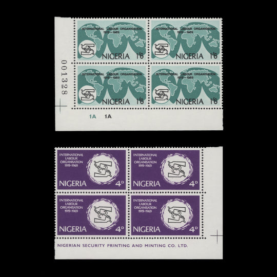 Nigeria 1969 (MNH) ILO Anniversary blocks