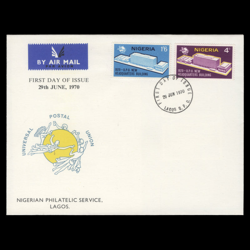 Nigeria 1970 New UPU Headquarters first day cover, LAGOS