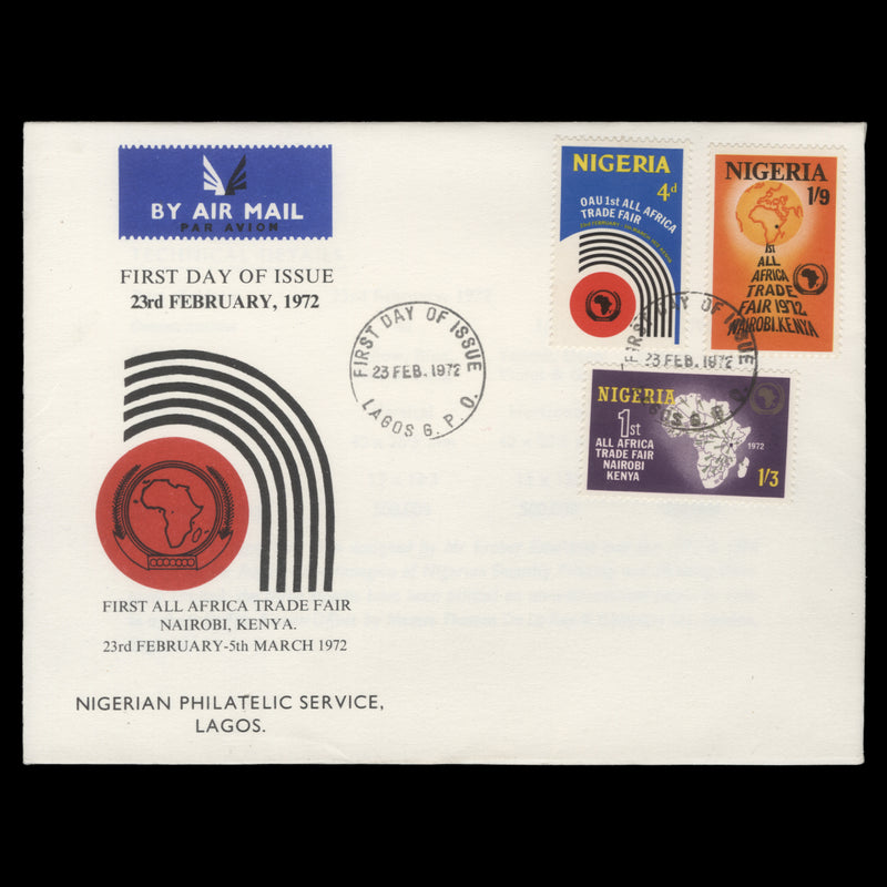 Nigeria 1972 All-Africa Trade Fair first day cover, LAGOS