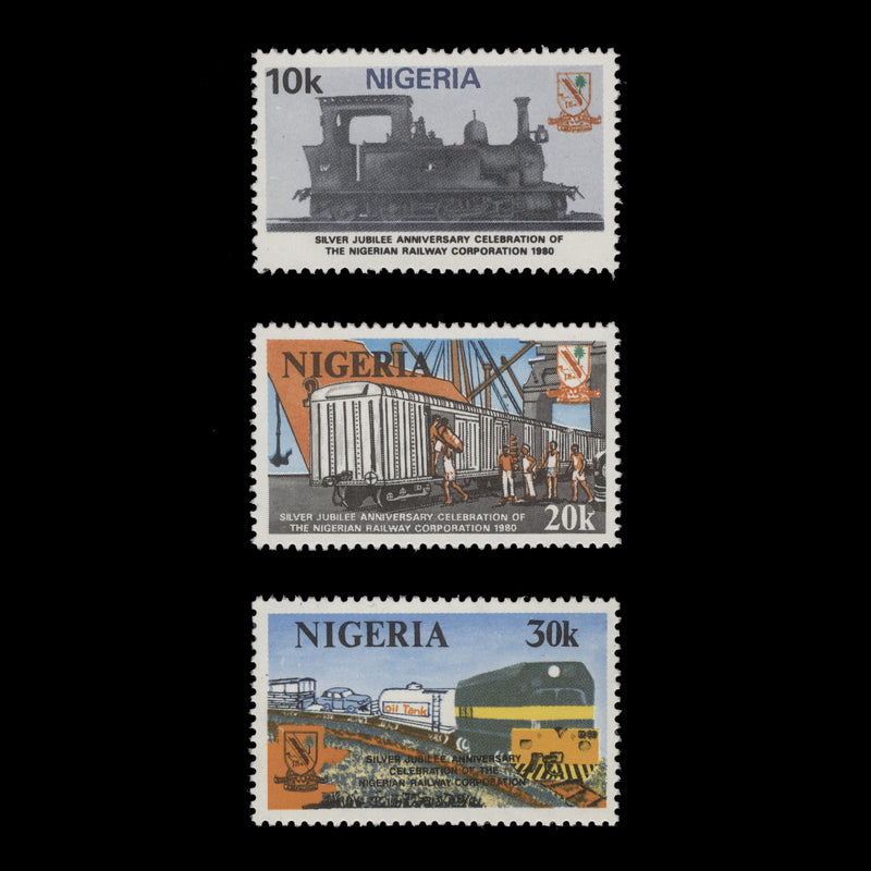 Nigeria 1980 (MNH) Nigerian Railway Corporation Anniversary set
