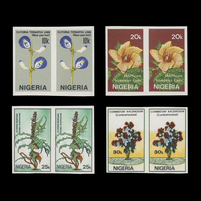 Nigeria 1987 (Variety) Flowers imperf pairs