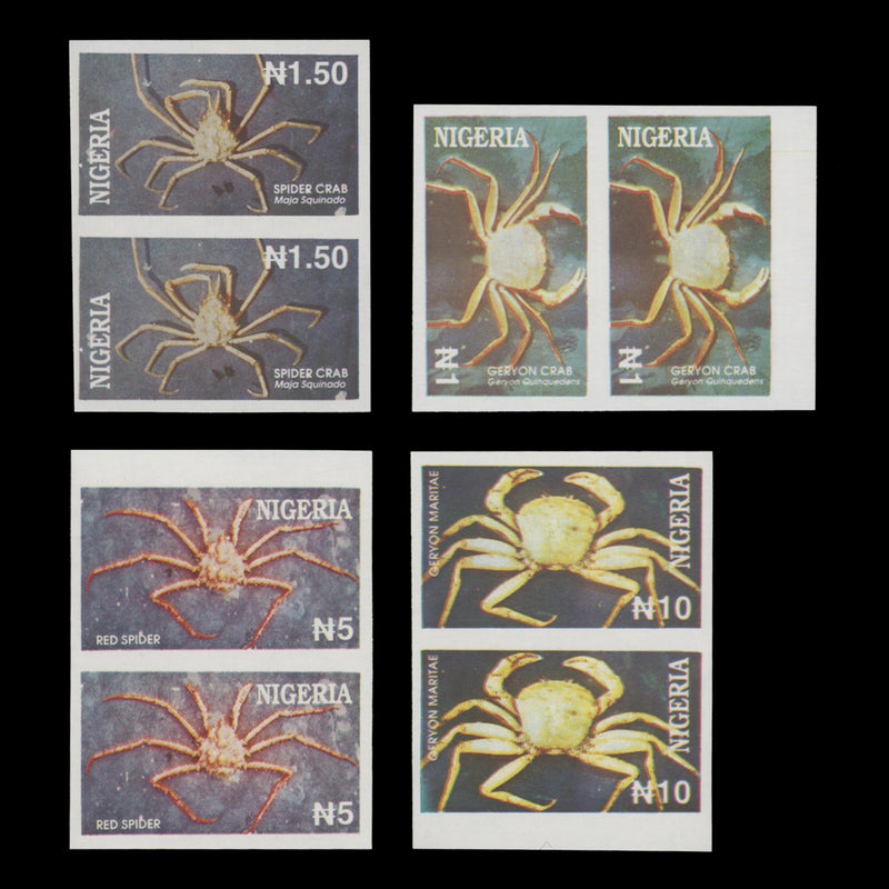 Nigeria 1994 (Variety) Crabs imperf pairs