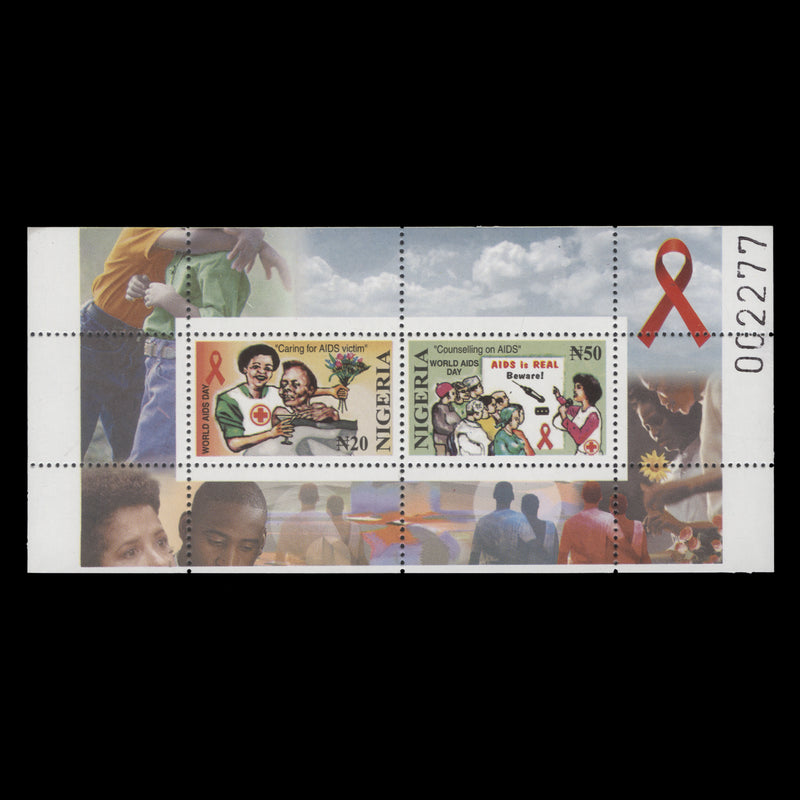 Nigeria 2003 (MNH) World AIDS Day miniature sheet