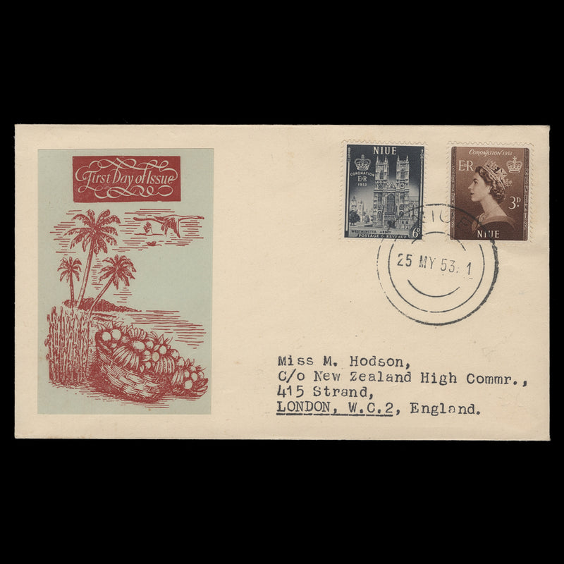 Niue 1953 Coronation first day cover