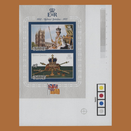 Niue 1977 Silver Jubilee imperf proof miniature sheet