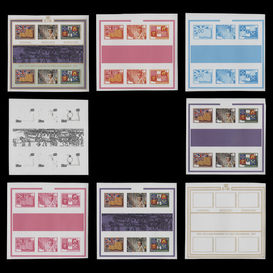 Niue 1978 Coronation Anniversary progressive proof sheetlets