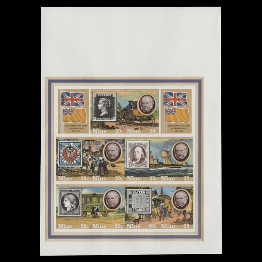 Niue 1979 Rowland Hill Death Centenary imperf proof sheetlet