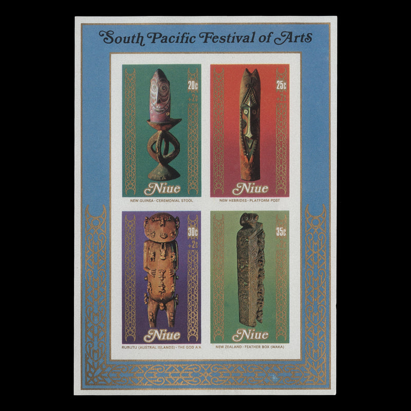 Niue 1980 South Pacific Festival of Arts imperf proof miniature sheet