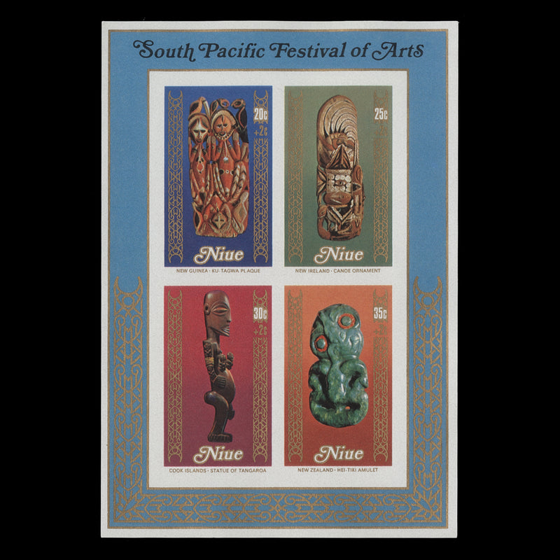 Niue 1980 South Pacific Festival of Arts imperf proof miniature sheet
