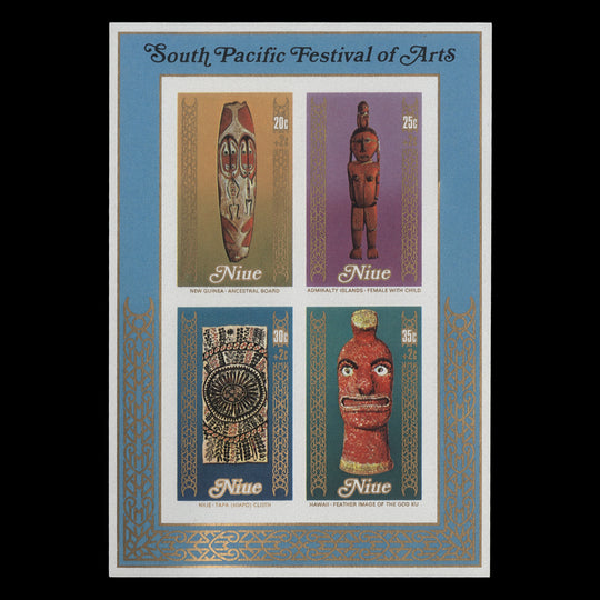 Niue 1980 South Pacific Festival of Arts imperf proof miniature sheet