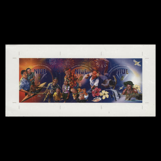 Niue 1999 New Millennium composite colour proof