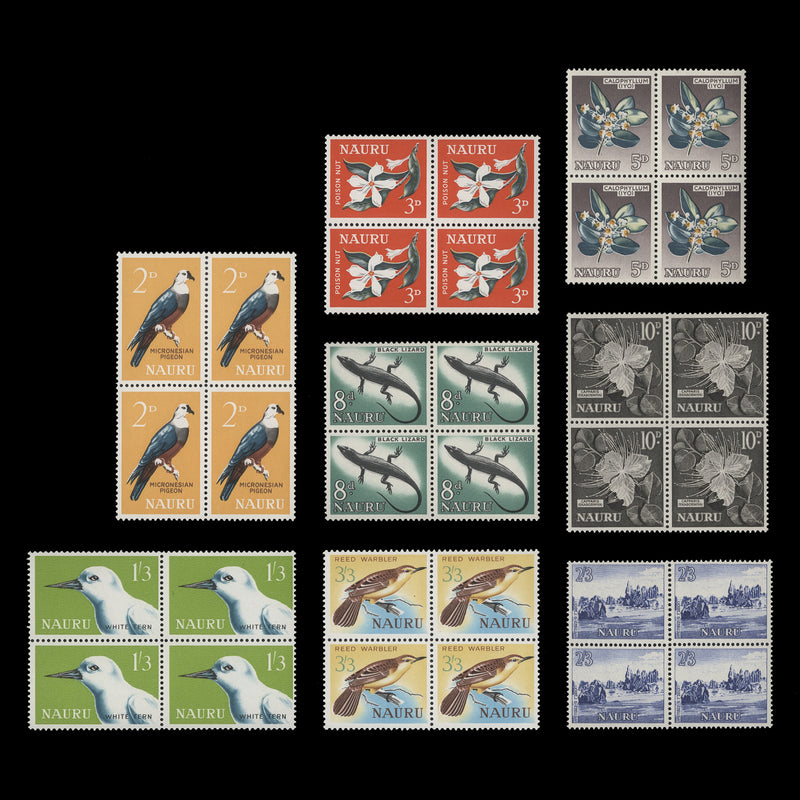 Nauru 1963-65 (MNH) Definitives blocks