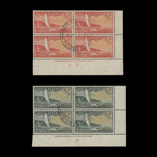 New Zealand 1951 (Used) Yachting plate blocks