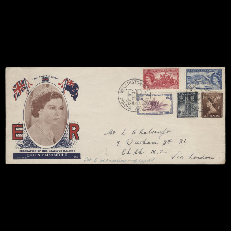 New Zealand 1953 Coronation day flight cover, WELLINGTON