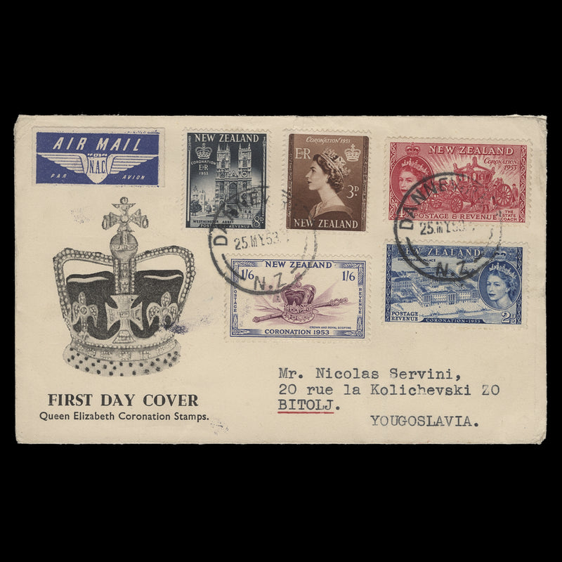 New Zealand 1953 Coronation first day cover, DANNEVIRKE