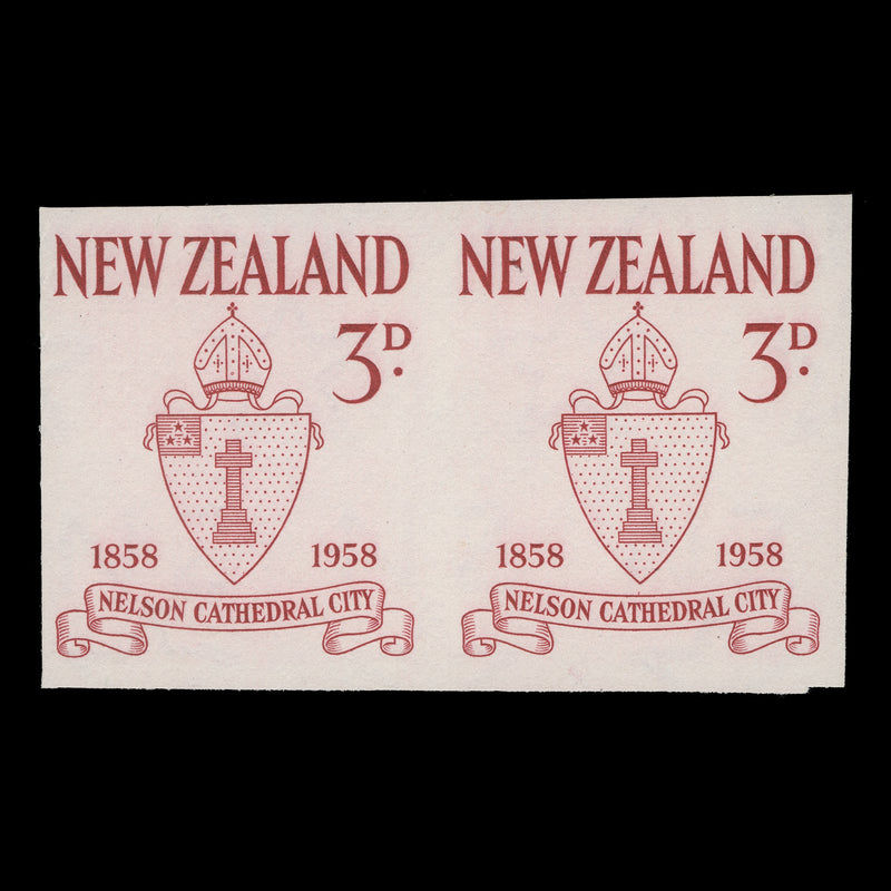 New Zealand 1958 City of Nelson Centenary imperf proof pair