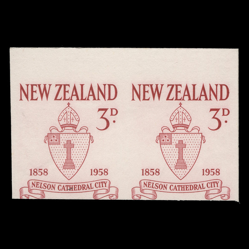 New Zealand 1958 City of Nelson Centenary imperf proof pair