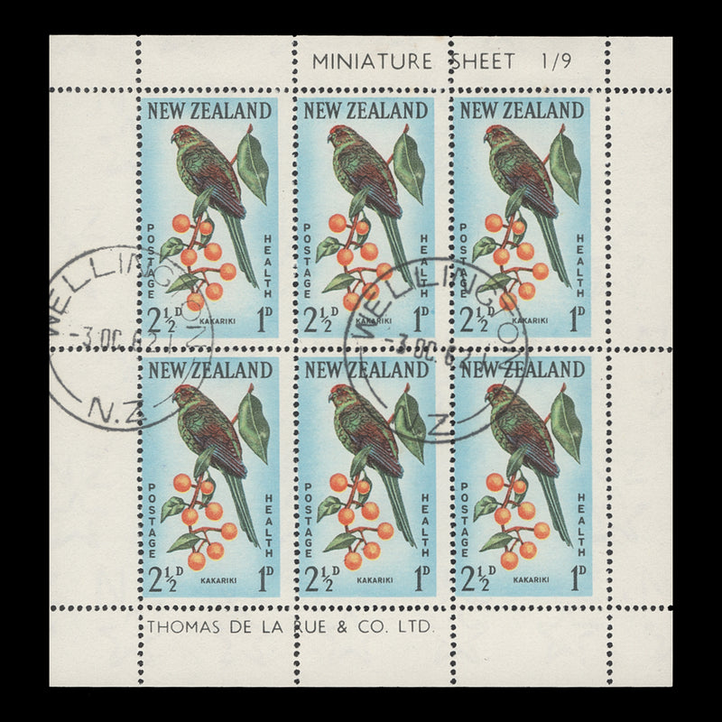New Zealand 1962 (Used) Birds miniature sheets