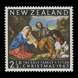 New Zealand 1963 (Variety) 2½d Christmas with blurry image