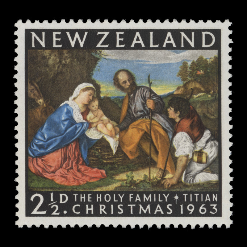 New Zealand 1963 (Variety) 2½d Christmas with blurry image