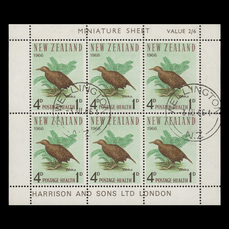 New Zealand 1966 (Used) Birds miniature sheets