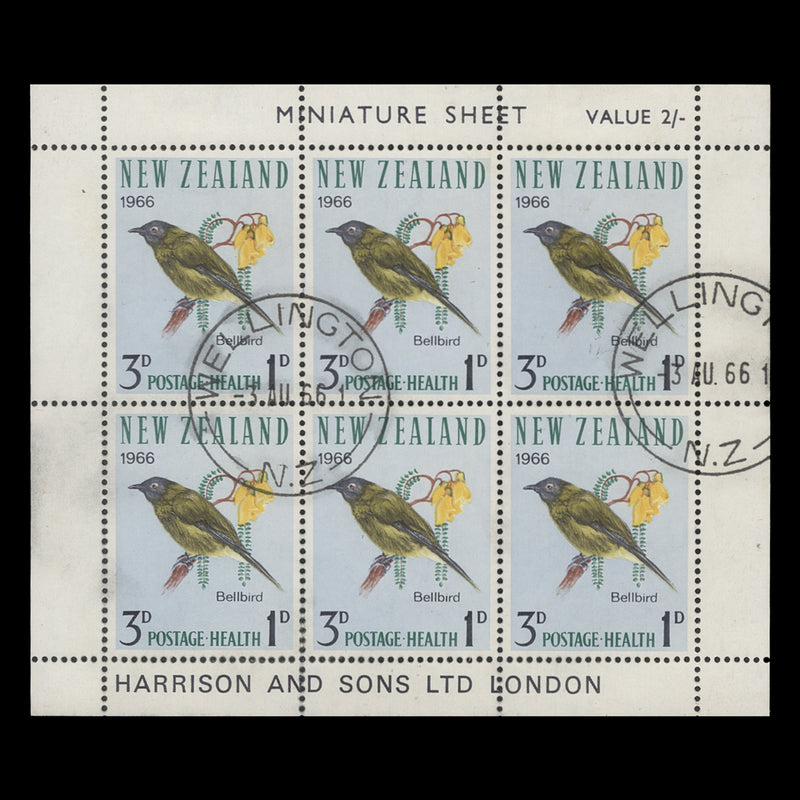 New Zealand 1966 (Used) Birds miniature sheets