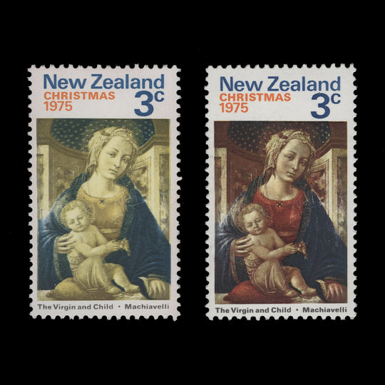 New Zealand 1975 (Variety) 3c Christmas missing magenta