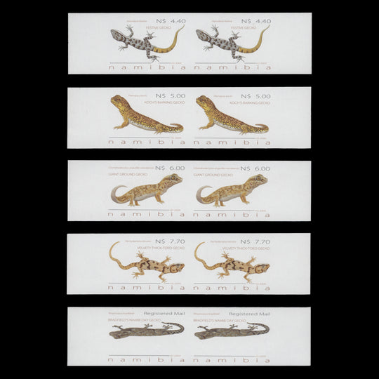 Namibia 2009 (Variety) Geckos imperf pairs