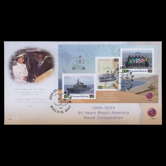 Namibia 2024 Brazil-Namibia Naval Cooperation first day cover