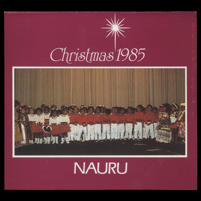 Nauru 1985 Christmas presentation pack signed by Tony Theobald