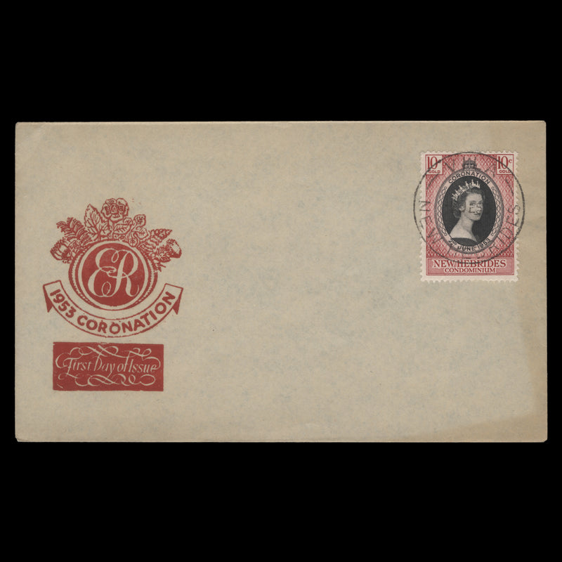 New Hebrides 1953 Coronation first day cover, VILA
