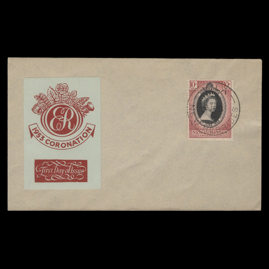 New Hebrides 1953 Coronation first day cover, VILA