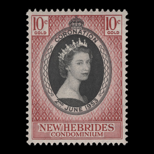 New Hebrides 1953 (MNH) 10c Coronation single