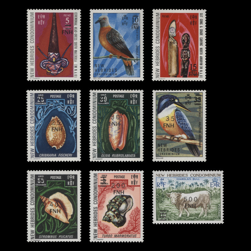 New Hebrides 1977 (MNH) Provisionals, Port Vila