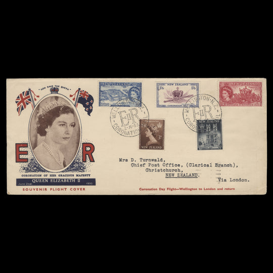 New Zealand 1953 Coronation day flight cover, WELLINGTON