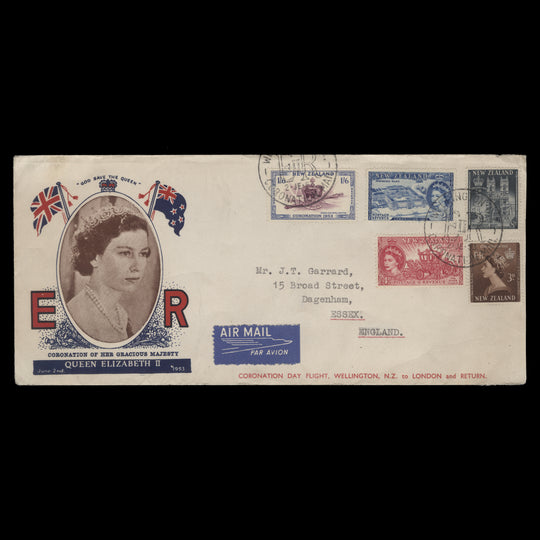 New Zealand 1953 Coronation day flight cover, WELLINGTON