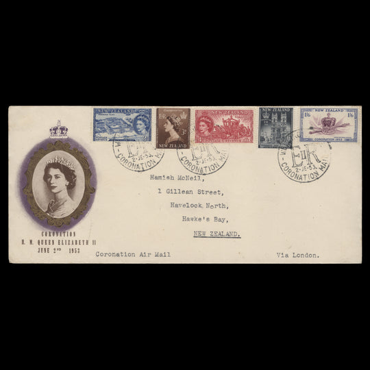 New Zealand 1953 Coronation day flight cover, WELLINGTON