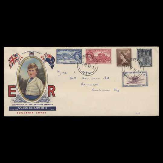 New Zealand 1953 Coronation first day cover, AUCKLAND