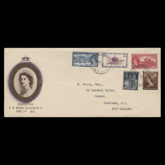 New Zealand 1953 Coronation first day cover, AUCKLAND