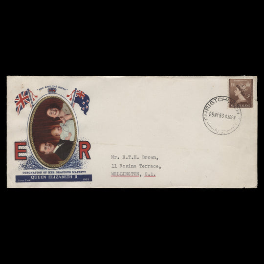 New Zealand 1953 Coronation first day cover, CHRISTCHURCH