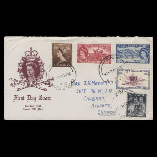 New Zealand 1953 Coronation first day cover, DUNEDIN
